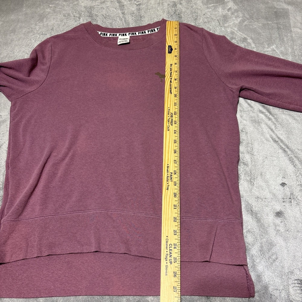 Victoria Secret Pink Women Size L Maroon Long Sleeve Pullover Sweater Wear - Picture 9 of 11